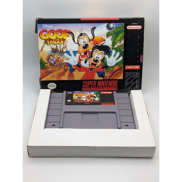 Disney's Goof Troop (Super Nintendo SNES, 1993) w/ Game & Box ~ Tested & Works - Picture 7 of 12